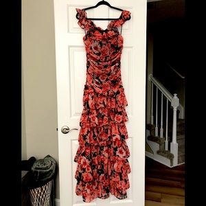 Floral off the shoulder dress